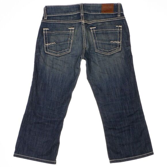 BKE Starlite Jeans 26 Womens Crop Capri Low Rise Blue Denim Stretch 28x19.5 - Picture 3 of 13